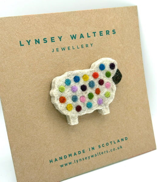Cosy Wee Sheep Brooch  - Yarndale Edition