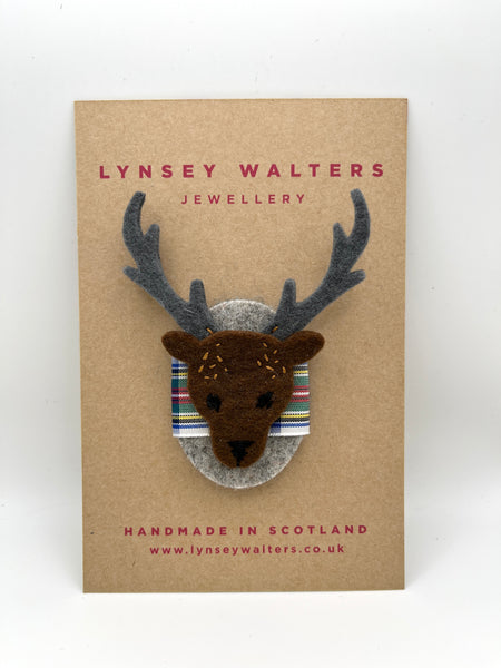 Stag Head Brooch - Dress Stewart