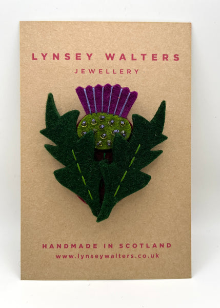 Little bit of Sparkle Thistle Brooch