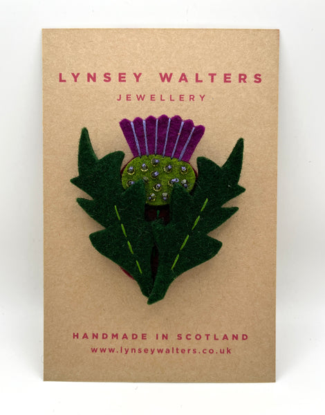 Little bit of Sparkle Thistle Brooch