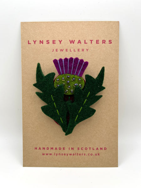 Little bit of Sparkle Thistle Brooch
