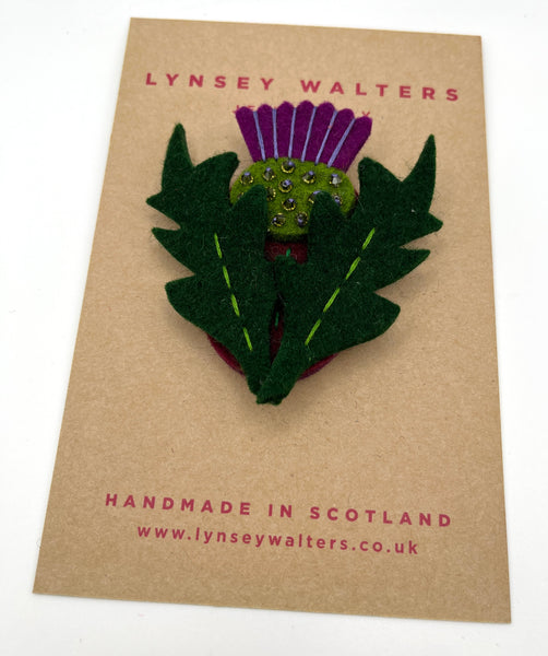 Little bit of Sparkle Thistle Brooch
