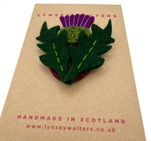 Little bit of Sparkle Thistle Brooch
