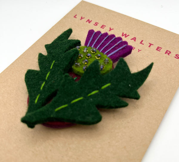 Little bit of Sparkle Thistle Brooch