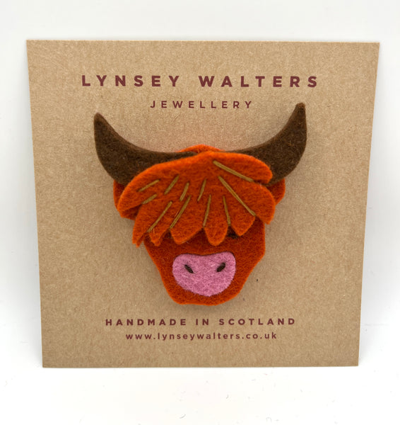 Hairy Highland Coo Brooch