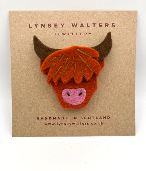 Hairy Highland Coo Brooch