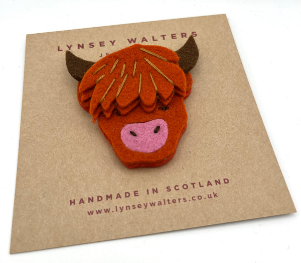 Hairy Highland Coo Brooch