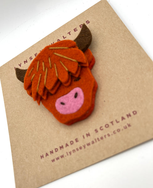 Hairy Highland Coo Brooch
