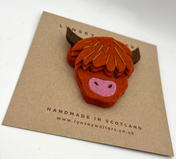 Hairy Highland Coo Brooch