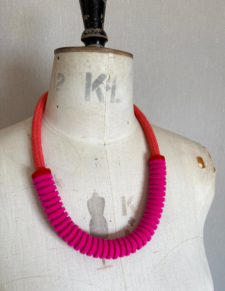 Anna Necklace, Pink & Coral