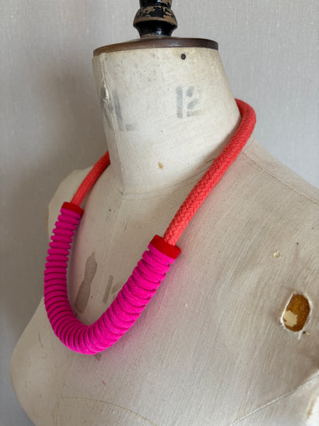 Anna Necklace, Pink & Coral