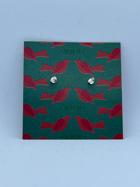 Tiny flower studs - teal