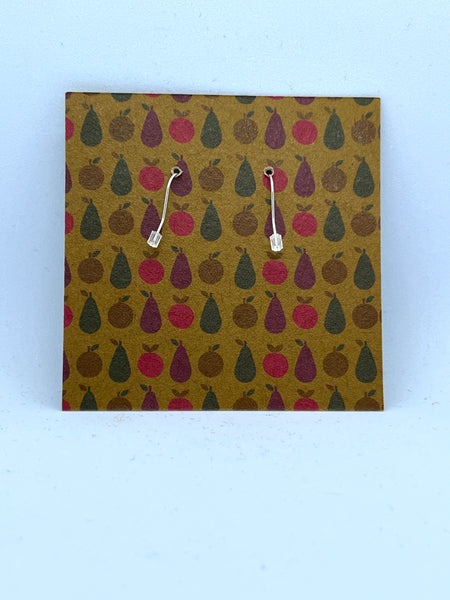 Stripe Earrings, Orange Mix