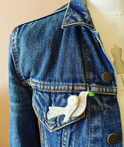 Little Birdy Brooch, Peace Dove