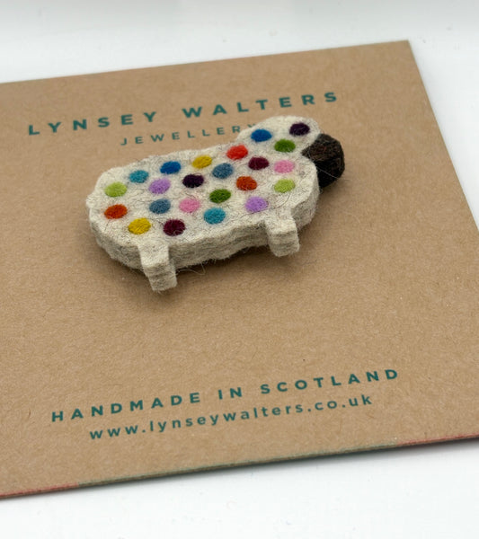 Cosy Wee Sheep Brooch  - Yarndale Edition