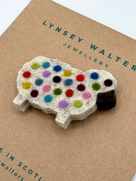 Cosy Wee Sheep Brooch  - Yarndale Edition