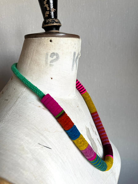 Not So Chunky Colour blocks Necklace - Multi Colour