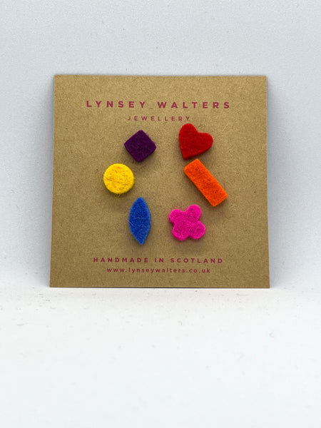 Mix 'n' Match Teeny Tiny Studs, Multi Colour