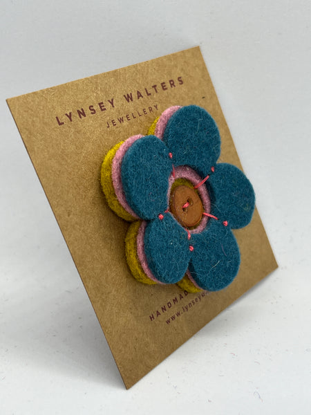 Folk Flower Brooch - Soft