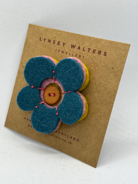 Folk Flower Brooch - Soft