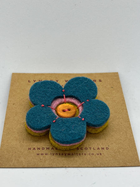 Folk Flower Brooch - Soft
