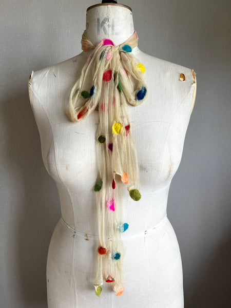 Silk Tulle Scarf - Long skinny