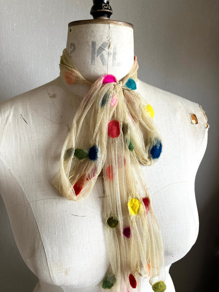 Silk Tulle Scarf - Long skinny