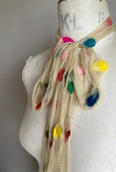 Silk Tulle Scarf - Long skinny