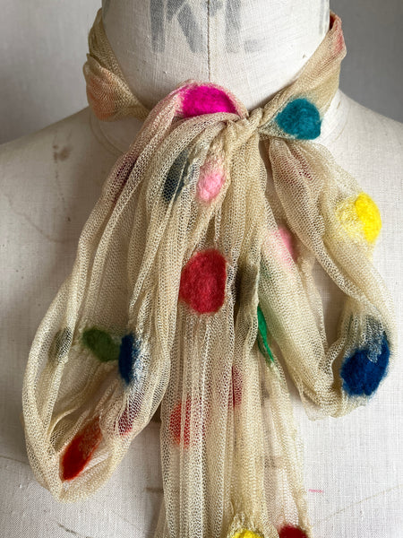 Silk Tulle Scarf - Long skinny