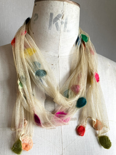 Silk Tulle Scarf - Long skinny