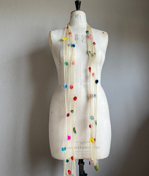 Silk Tulle Scarf - Long skinny