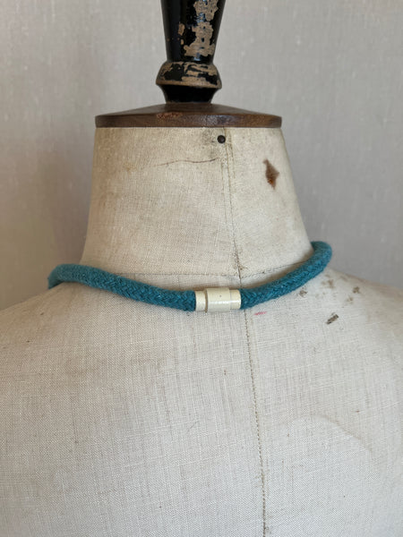 Industrial Felt, Wood and Rope Necklace - Iona Seas