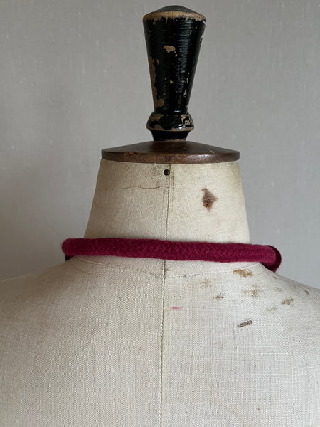 Chunky Colour blocks Necklace - Burgundy Dip Dye Effect