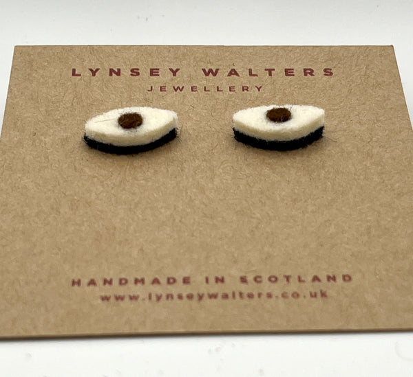 Tiny Brown Eyes Studs