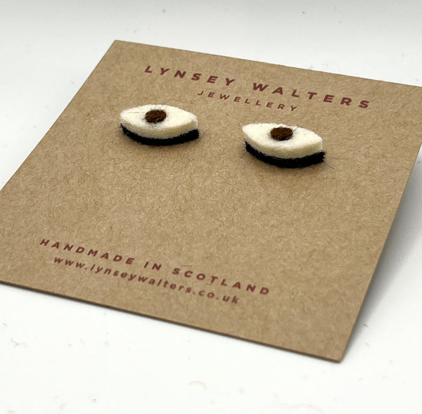 Tiny Brown Eyes Studs