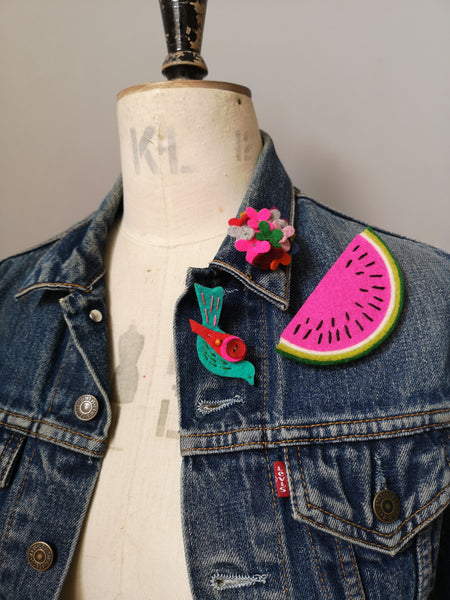 Little Birdy Brooch, Multi Colour