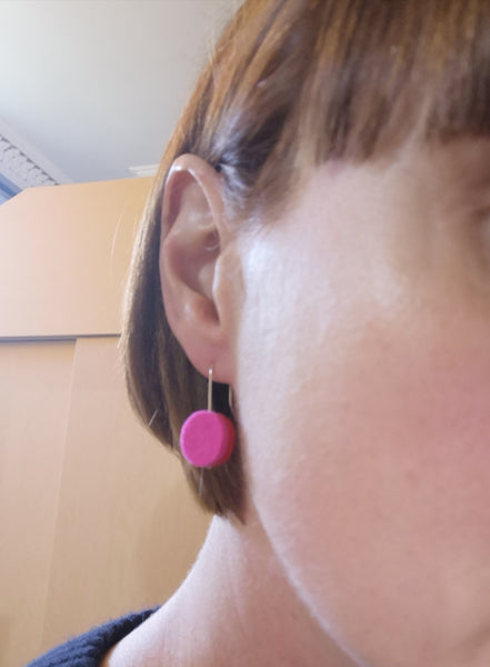 Dot earrings, New Blue