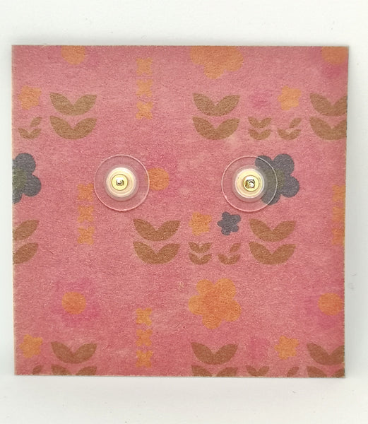 Tiny heart studs - Red