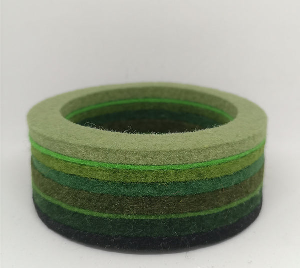 Chunky Bangle Ombre Black to Sage