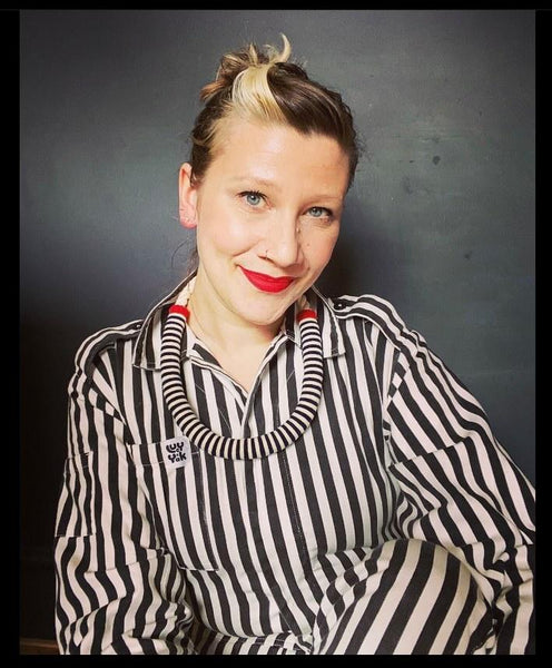 Chunky stripes Necklace - Nautical