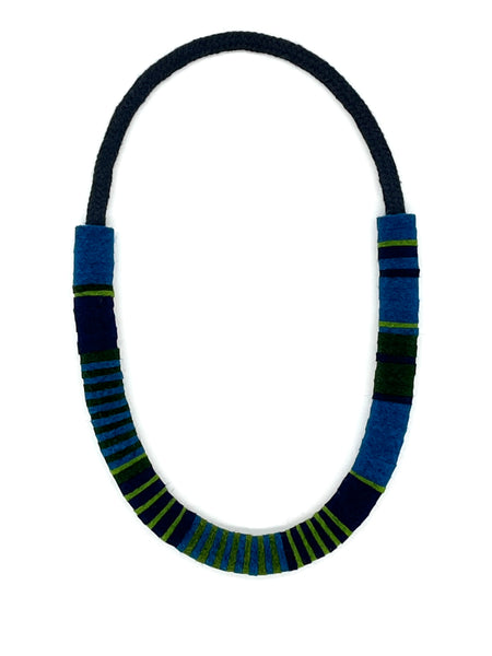 Chunky Colour blocks Necklace - Teal