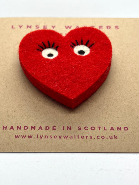 Surprised Heart Brooch