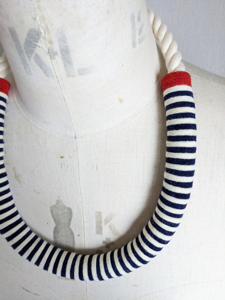 Chunky stripes Necklace - Nautical