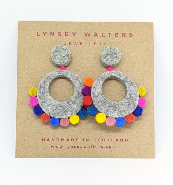 Festival Earrings - Grey