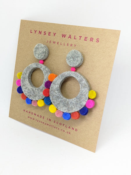 Festival Earrings - Grey
