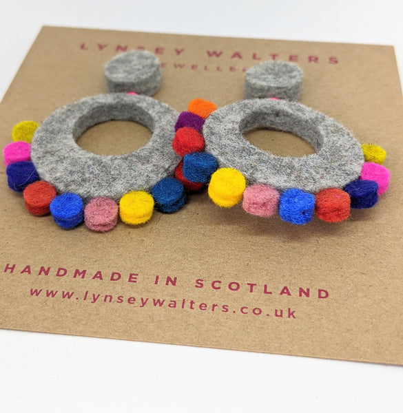 Festival Earrings - Grey