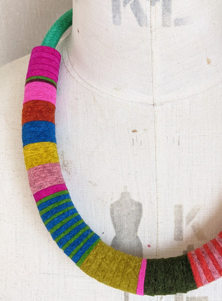 Chunky Colour blocks Necklace - Multi Colour