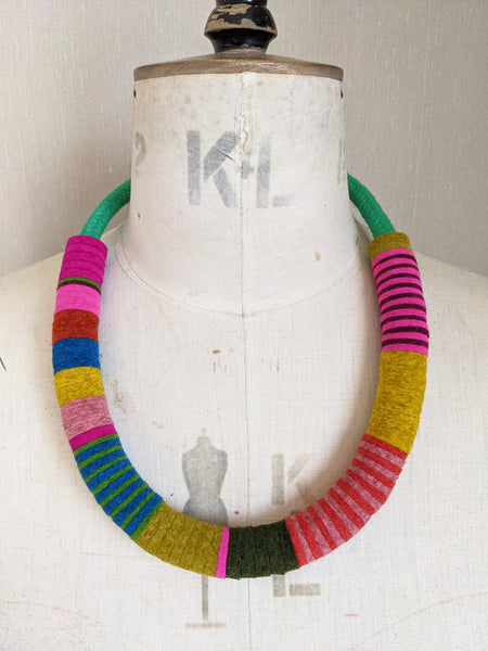 Chunky Colour blocks Necklace - Multi Colour