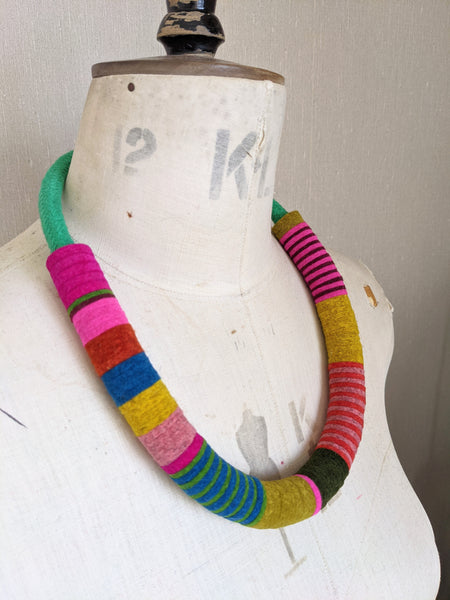 Chunky Colour blocks Necklace - Multi Colour