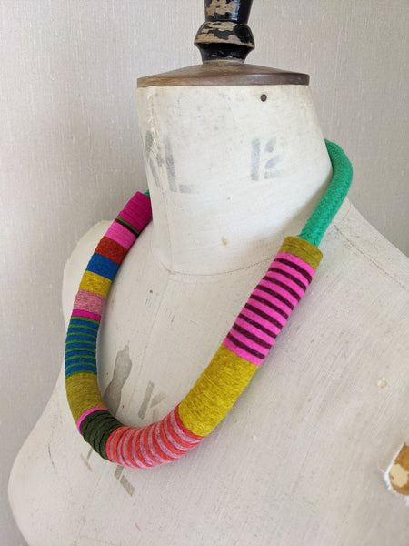Chunky Colour blocks Necklace - Multi Colour